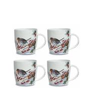 Newgrange Living Christmas Robin Mugs, Set of 4 image