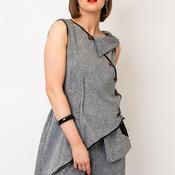 Nilmark Asymmetric Button Down Top, Grey image