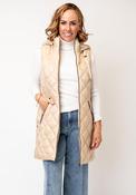 Normann Quilted Hooded Gilet, Beige image