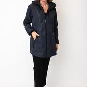Normann Zipped Hooded Raincoat, Black image