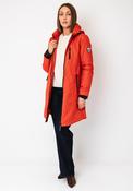 Normann Water Repellent Hooded Long Jacket, Orange image