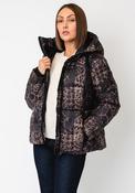 Normann Leopard Padded Short Coat, Brown image