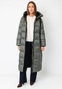 Normann Padded Long Hooded Coat, Green image