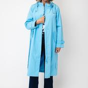 Normann Zipped Softshell Long Raincoat, Blue image