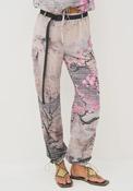 Nu Denmark Dell Cherry Blossom Print Trousers, Grey Multi image