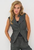 Nu Denmark Davia Denim Waistcoat, Black image