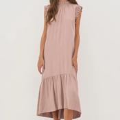Nu Denmark Devin Frill Maxi Dress, Pink