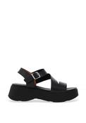 Oh My Sandals Leather Multi Platform Strap Sandals, Black image