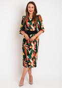 Olimara Cutout Back Floral Midi Dress, Multi image