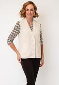 Olsen Textured Button Up Gilet, Cream image