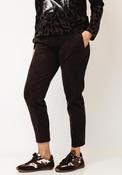 Olsen Faux Suede Slim Leg Trousers, Brown image
