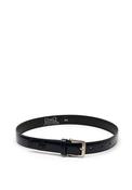 One Varones Boys Leather Belt, Navy image