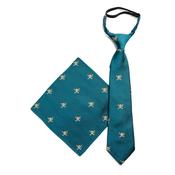 One Varones Boys Tie and Pocket Square Set, Green