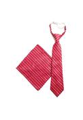 One Varones Boys Tie and Pocket Square Set, Red image