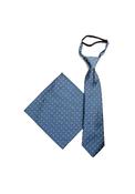 One Varones Boys Tie and Pocket Square Set, Navy image