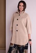 Ora Woven Knit Cropped Sleeve Jacket, Beige image