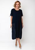 Ora Pocket Detail Midi Dress, Navy image