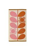 Orla Kiely Stem Bloom Print Hand Towel, Orange and Pink image