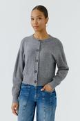 Oui Knitted Button Up Cardigan, Grey image