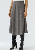 Oui Checked Midi Skirt, Brown Multi image