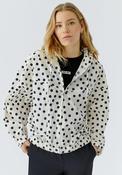 Oui Polka Dot Hooded Jacket, White &amp; Black image