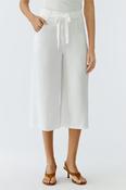Oui High Waisted Cropped Trousers, White image