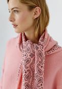 Oui Paisley Print Triangle Scarf, Pink Multi image
