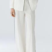 Oui Contrast Piping Wide Leg Trousers, Off White image