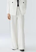 Oui Contrast Piping Wide Leg Trousers, Off White image