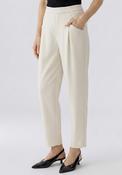 Oui Jersey Slim Leg Trousers, Off White image