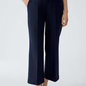 Oui Neya Culotte Logo Waistband Trousers, Navy