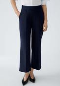 Oui Neya Culotte Logo Waistband Trousers, Navy