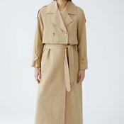 Oui Two in One Trench Coat, Beige