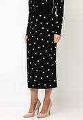 Oui Dot Knit Midi Dress, Black image