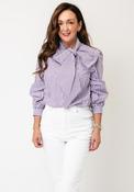 Oui Striped Pussybow Blouse, Purple image