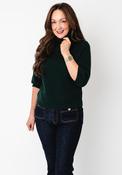 Oui Wool Blend Turtleneck Knitted Jumper, Green image