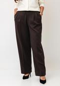 Oui Pleated Front Tailored Trousers, Navy image