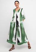 Ozai N Kú Wide Leg Abstract Print Jumpsuit, Green Multi image