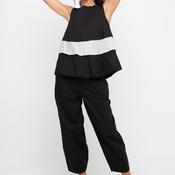 Ozai N Kú Pleated Detail Sleeveless Top, Black