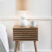 Pacific Larvik Eucalyptus Wood Bedside Table, Brown image