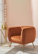 Pacific Lucca Velvet Armchair, Tobacco image