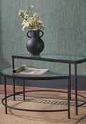 Pacific Marazzi Glass Half Moon Coffee Tables, Black image