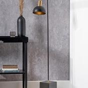 Pacific Mayfair Matt Domed Floor Lamp, Black and Gold image