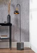 Pacific Mayfair Matt Domed Floor Lamp, Black and Gold image