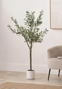 Pacific Medium Faux Olive Tree in Pot, Taupe image