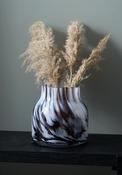 Pacific Tortoiseshell Glass Vase, Brown and White image