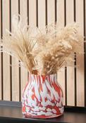 Pacific Tortoiseshell Glass Vase, Red and White image
