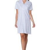 Pastunette Stripe Short Sleeve Shirt Nightdress, White