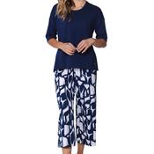Pastunette Mosaic Capri Pyjama Set, Navy image