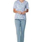 Pastunette Floral Short Sleeve Pyjama Set, Blue image